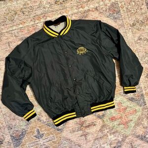 Vintage Black and Yellow Varsity Jacket- Forest Hills Football.